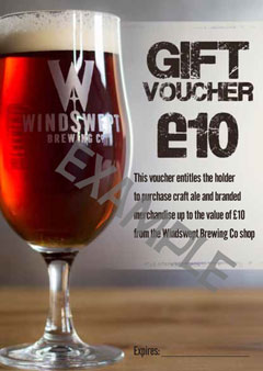 Beer gift voucher from Lossiemouth brewwery, Windswept Brewing